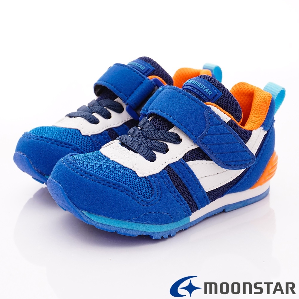 日本Moonstar機能童鞋HI系列2E機能款 2121S21藍白(中小童段)
