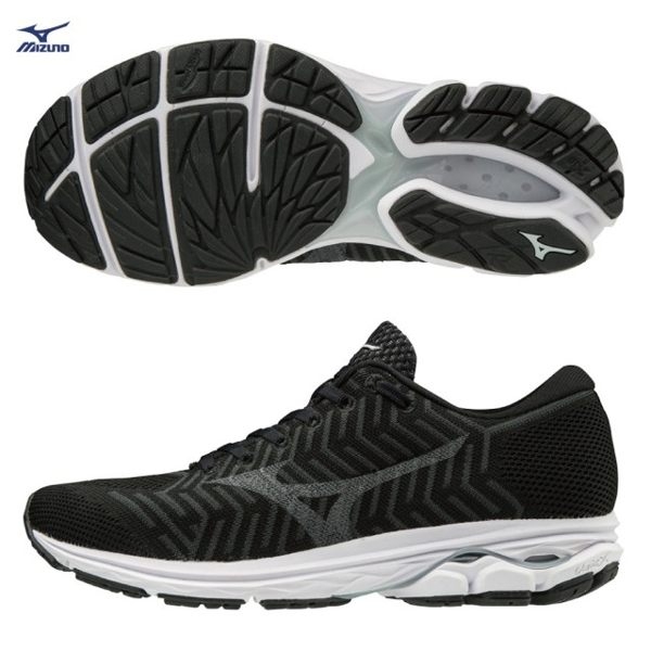 MIZUNO WAVEKNIT R2 女鞋 慢跑 路跑 耐磨 透氣 緩震 黑 灰【運動世界】J1GD182903