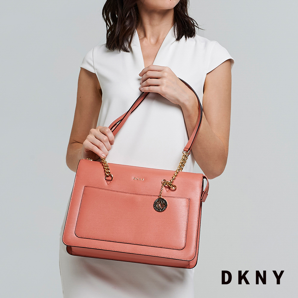 DKNY 女 肩背包 肩背 簡約淑女 粉橘