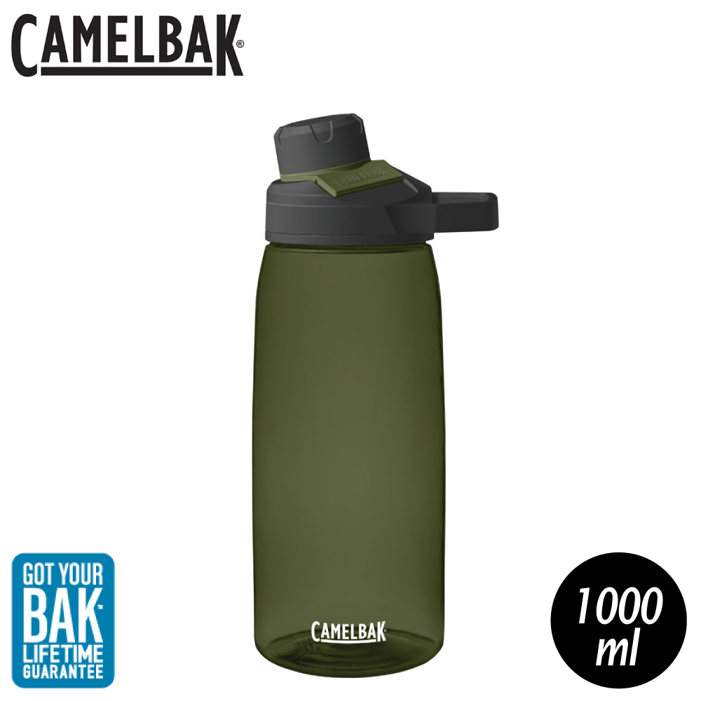 【CamelBak 美國 1000ml Chute Mag戶外運動水瓶《橄欖綠》】1513301001/水壺/隨身瓶