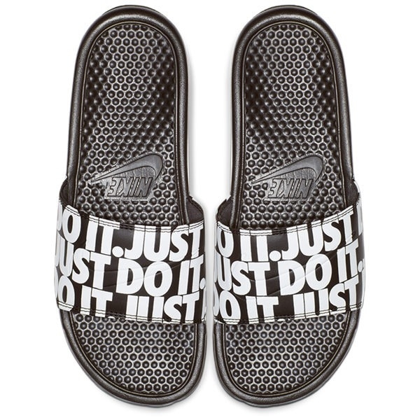 NIKE BENASSI JDI PRINT 男鞋 女鞋 拖鞋 休閒 標語 黑 【運動世界】 631261-024