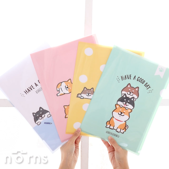 【柴犬L型資料夾】Norns 柴柴 狗狗 動物 可愛 文具 台灣製 L夾 A4文件夾 文件收納套