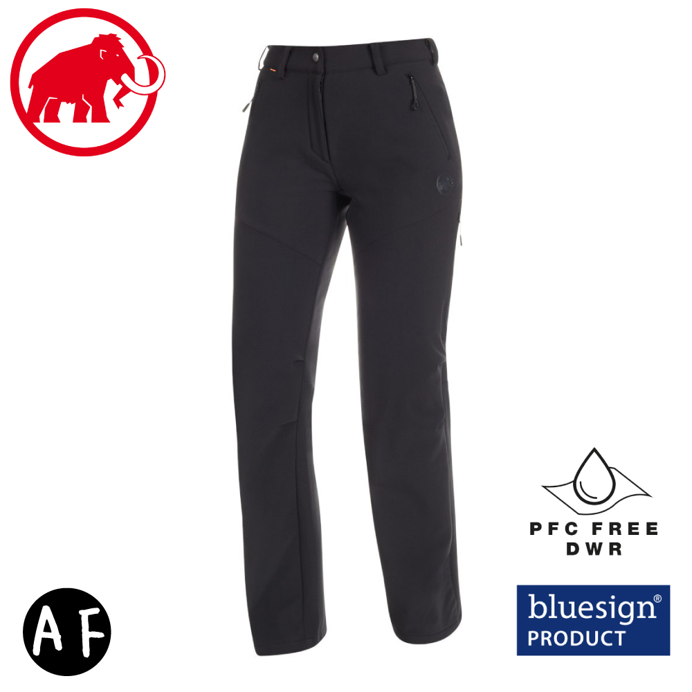 【MAMMUT 長毛象 女 AC Winter Hiking SO Pants AF 軟殼褲《黑》】1021-00440/機能褲