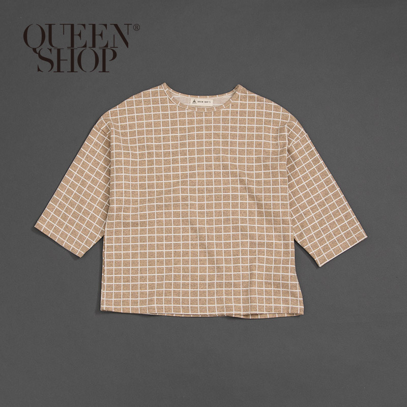 Ｑｕｅｅｎ Ｓｈｏｐ【01038091】女裝 親子系列格紋上衣 S/M＊現+預＊