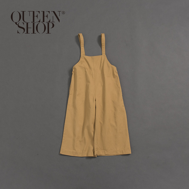 Ｑｕｅｅｎ Ｓｈｏｐ【04050589】童裝 親子系列 素面吊帶寬褲 S/M/L/XL/2XL＊現+預＊