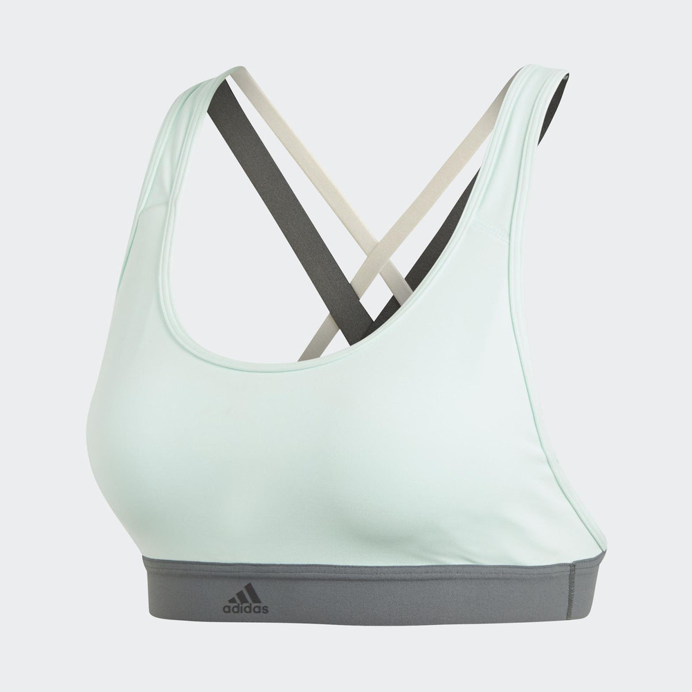 x［TellCathy］ADIDAS 運動內衣 Dont Rest X Bra 女款 愛迪達 訓練 透氣 健身 飛輪 有氧 綠 灰 DU6680