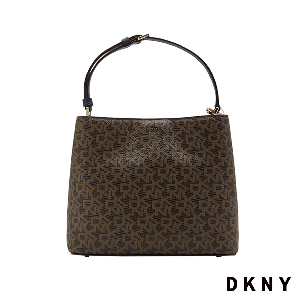 DKNY 女 手提包 斜背 LOGO壓紋 藍