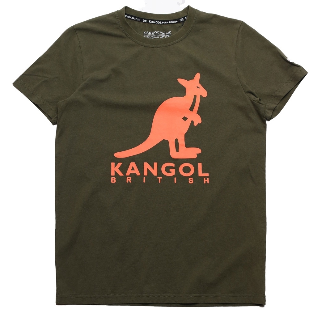 KANGOL 軍綠 大LOGO 袋鼠 棉 短T 男 (布魯克林) 6921100572