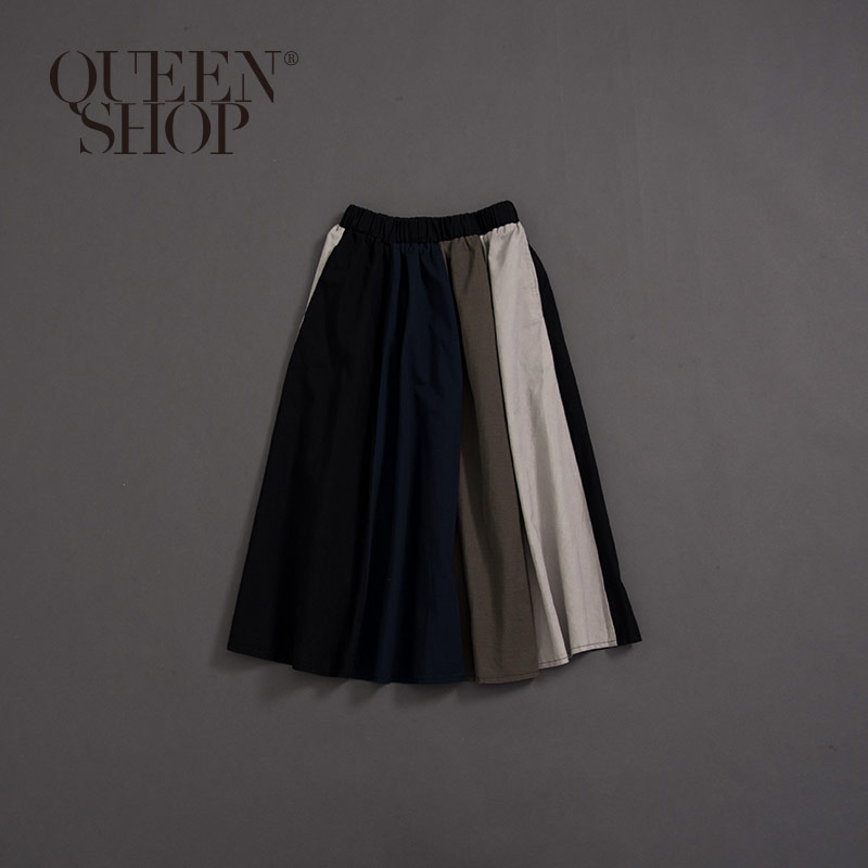 Ｑｕｅｅｎ Ｓｈｏｐ【03020570】女裝 親子系列 拼色A字長裙＊現+預＊