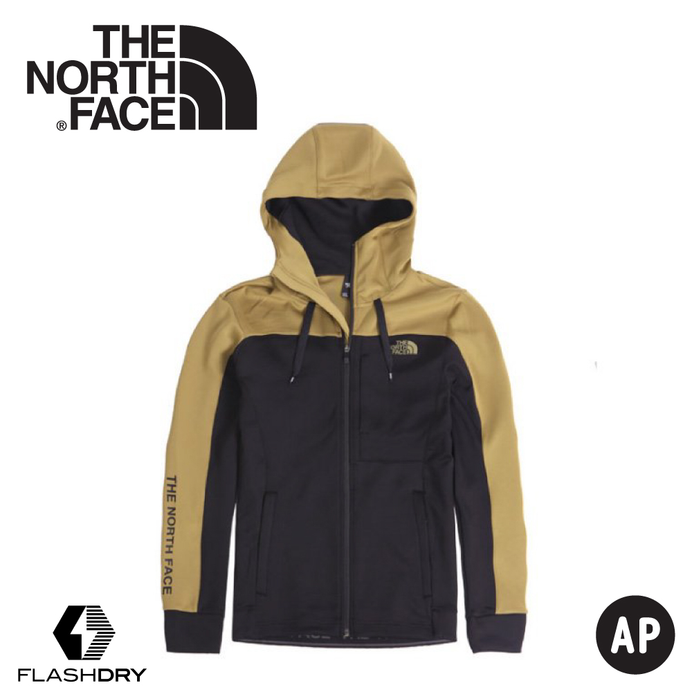 【The North Face 男 快乾保暖外套《黑卡其》】46HV/保暖外套/連帽外套/休閒外套