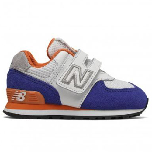 New Balance 童鞋 小童 休閒 574系列 寬楦 麂皮 CR方向控制裝置 白 藍【運動世界】IV574NSD