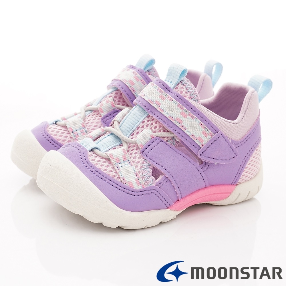 日本Moonstar機能童鞋  2E玩耍速乾公園鞋 22319紫(中小童段)