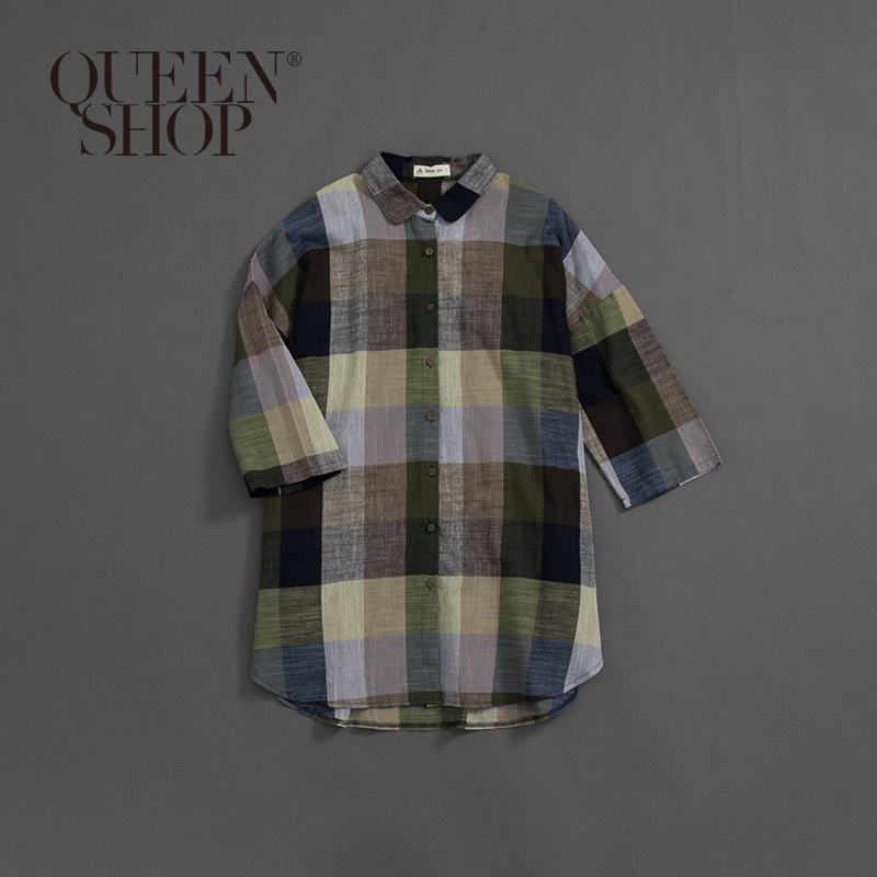 Ｑｕｅｅｎ Ｓｈｏｐ【01023482】女裝 親子系列 大方格長版襯衫＊現+預＊