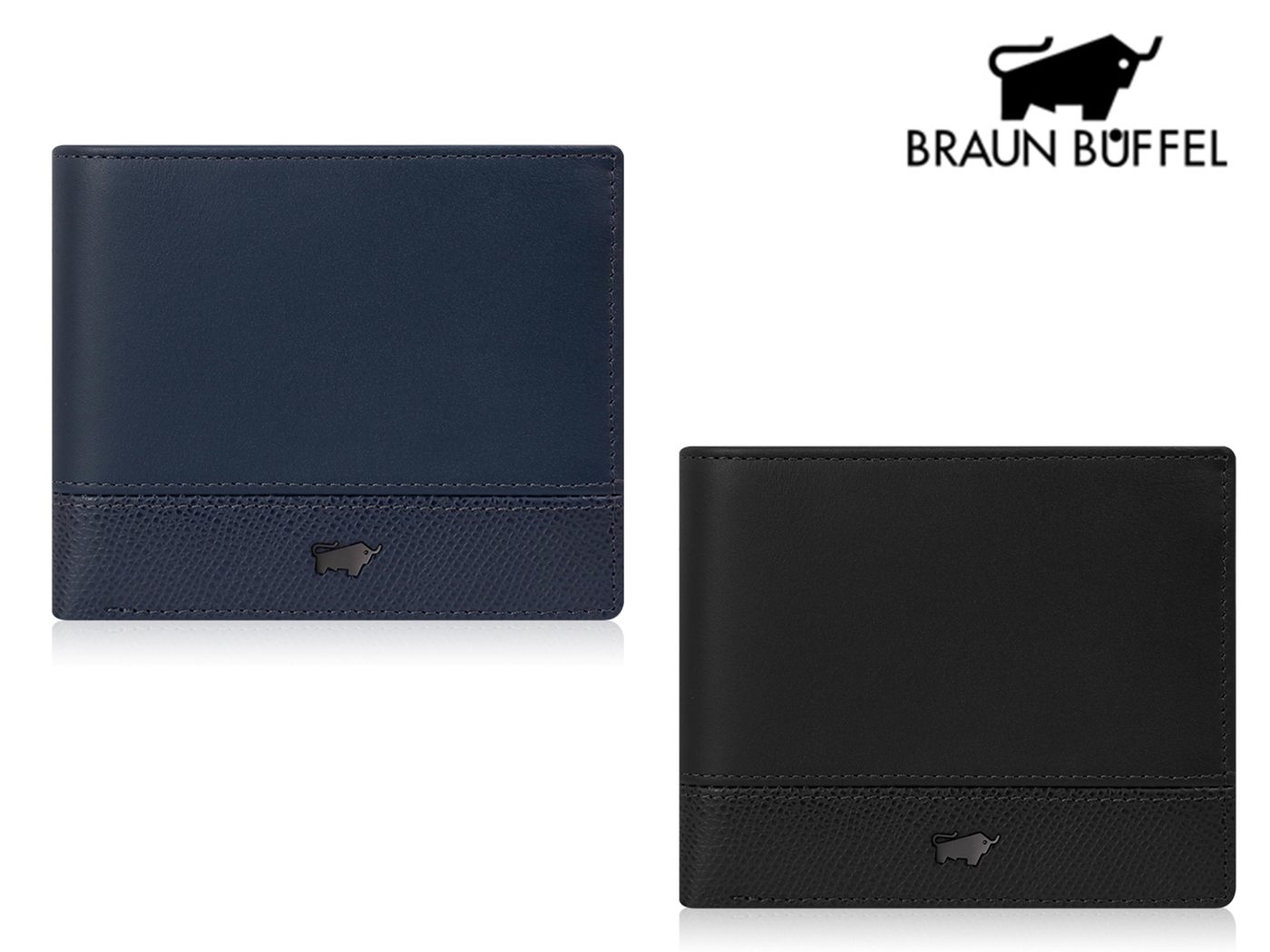 【全新正品】BRAUN BUFFEL 德國小金牛 真皮超薄短夾【寧寧小舖/台中30年老店】BF322-313-1