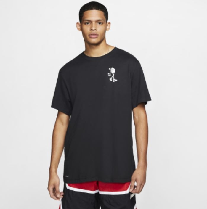 NIKE服飾系列-DRI-FIT 男款黑色塗鴉短袖籃球T恤-NO.CD0959010