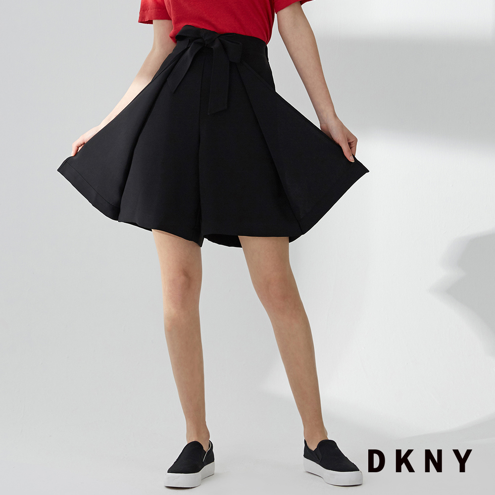 DKNY 女 闊腿短褲 簡約時尚 黑