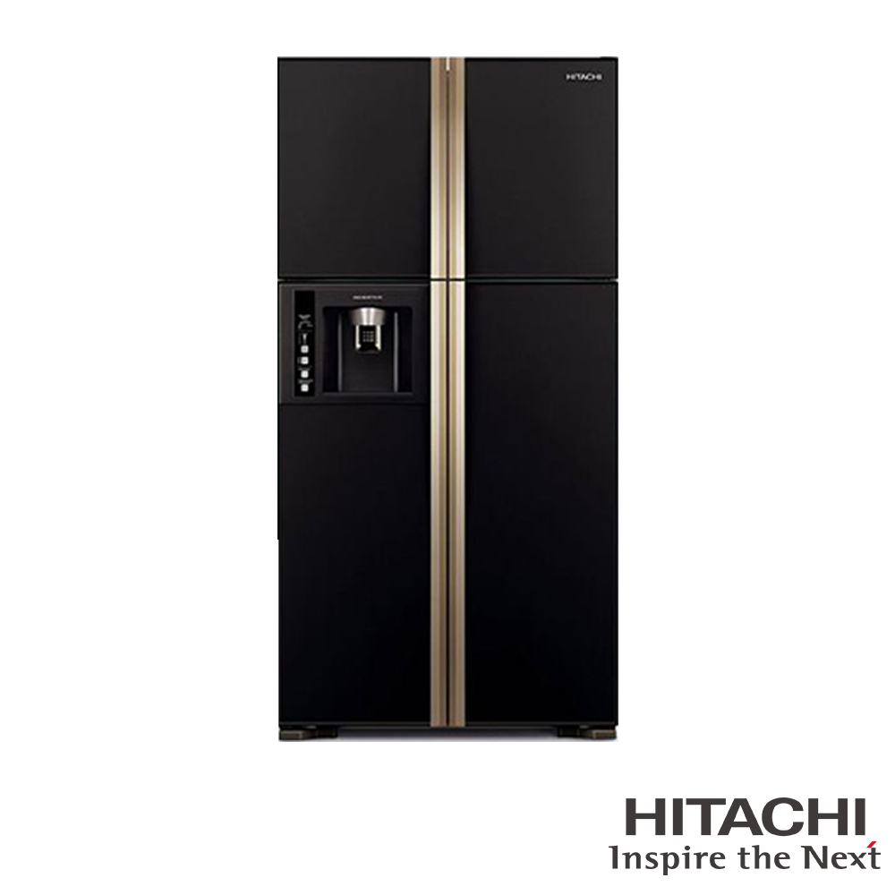 日立 HITACHI 594L 四門對開變頻冰箱-琉璃黑 RG616GBK