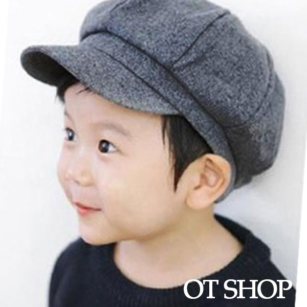 OT SHOP 兒童款 帽子 八角帽 畫家帽 小孩配件 毛呢材質 親子出遊穿搭配件 現貨 C5000