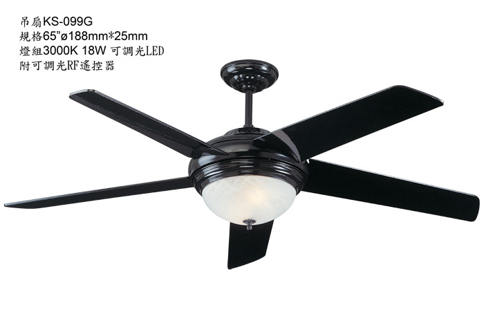 【燈王的店】《台灣製燈王強風吊扇》65吋吊扇+LED18W燈具+附可調光RF遙控器☆KS-099G(馬達保固十年)