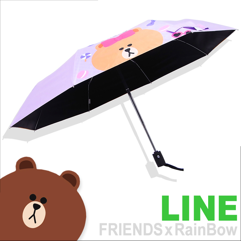 【LINE最強聯名】抗UV黑膠-自動傘 /傘雨傘抗UV傘折疊傘洋傘陽傘非黑膠傘反向傘大傘防風傘 4