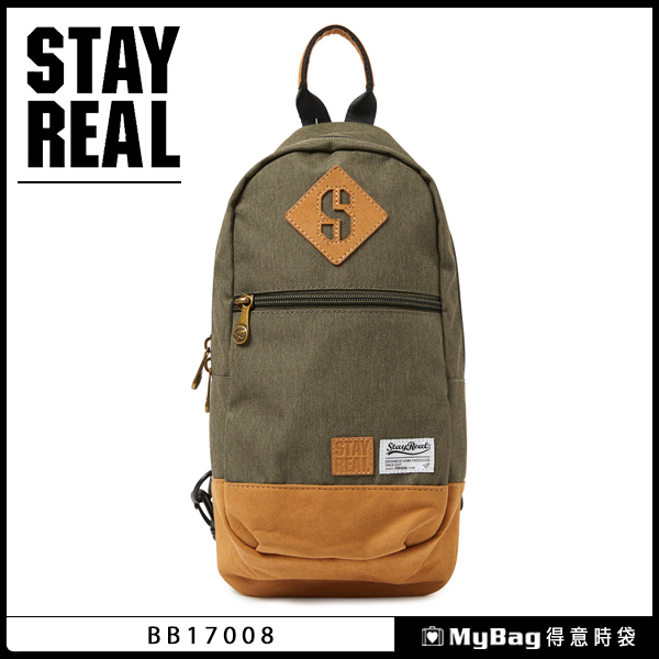 STAYREAL 側背包 墨綠 定番單肩包 多功能胸包 BB17008-G7 得意時袋