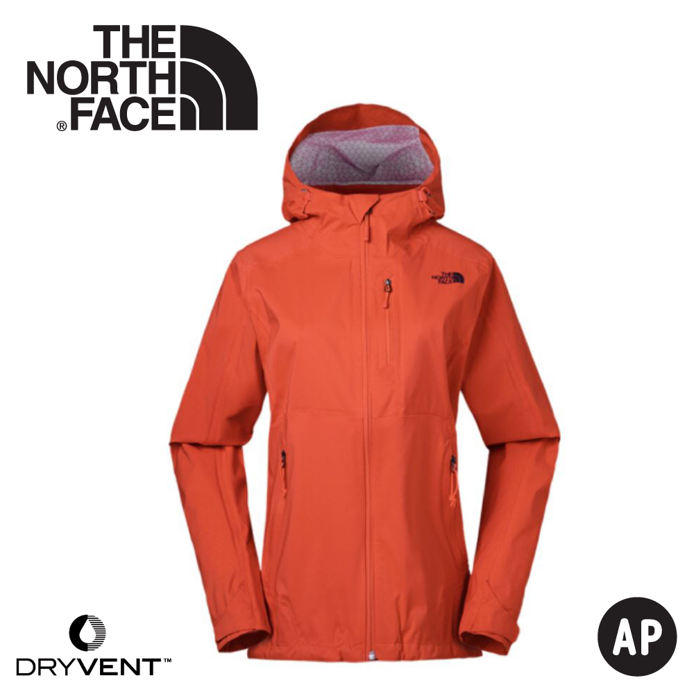 【The North Face 女 DryVent防水外套《橘》】3GIM/防水外套/衝鋒衣/防風外套/保暖外套