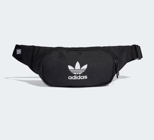 ADIDAS ESSENTIAL CROSS BODY 黑白 三葉草 腰包(布魯克林) DV2400