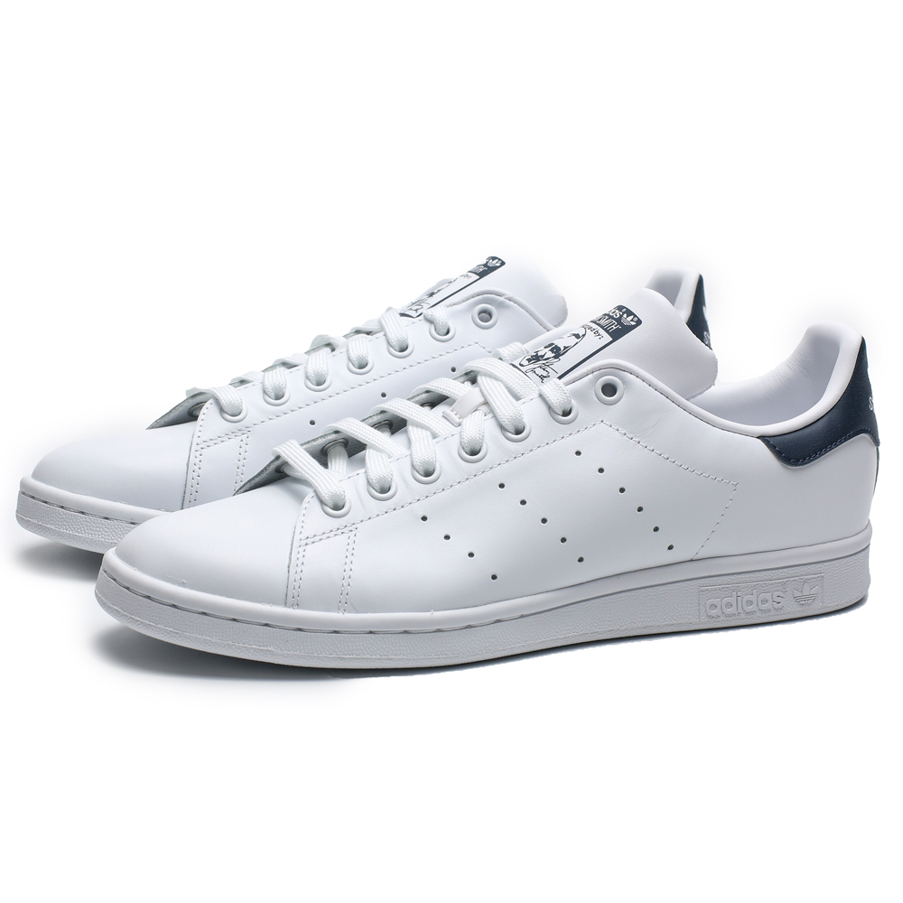 ADIDAS STAN SMITH 白皮革 深藍 復古 休閒鞋 男女 (布魯克林) M20325