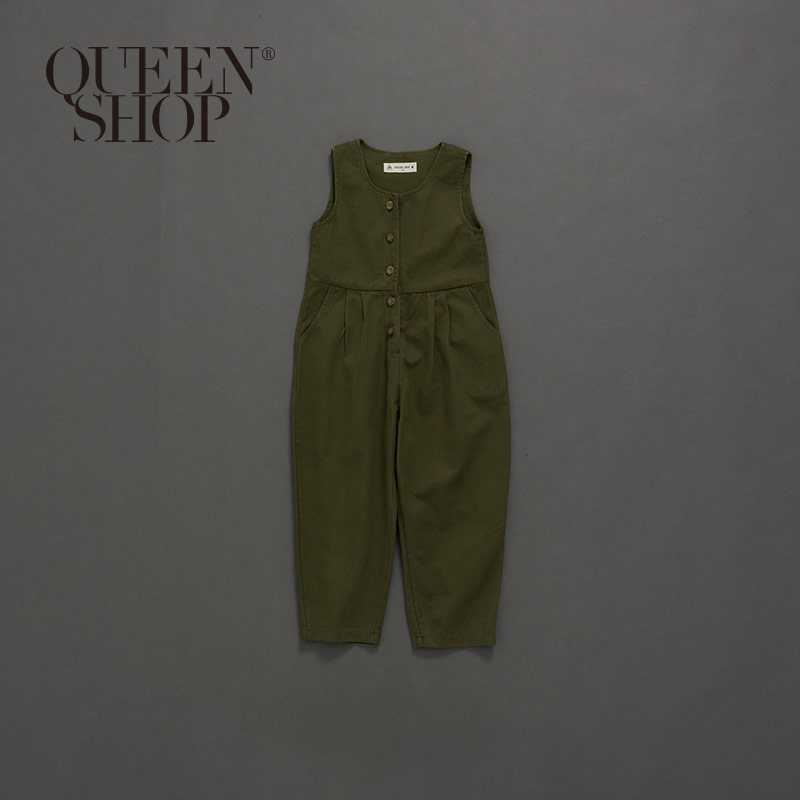 Ｑｕｅｅｎ Ｓｈｏｐ【04050553】童裝 親子系列休閒素色連身褲 S/M/L＊現+預＊