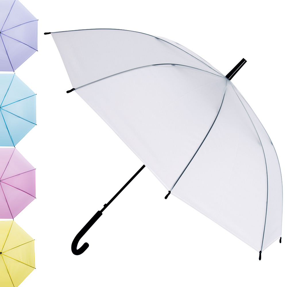 樂嫚妮 自動開傘/直立雨傘-彩色磨砂
