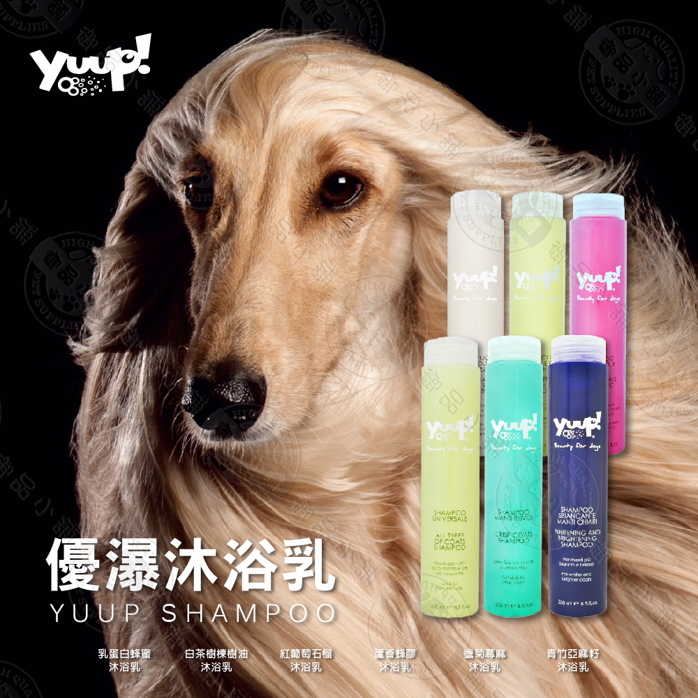 送贈品◎義大利《優瀑 YUUP 沐浴乳》250ml 清潔 洗毛精 犬貓適用 深層滋養毛髮