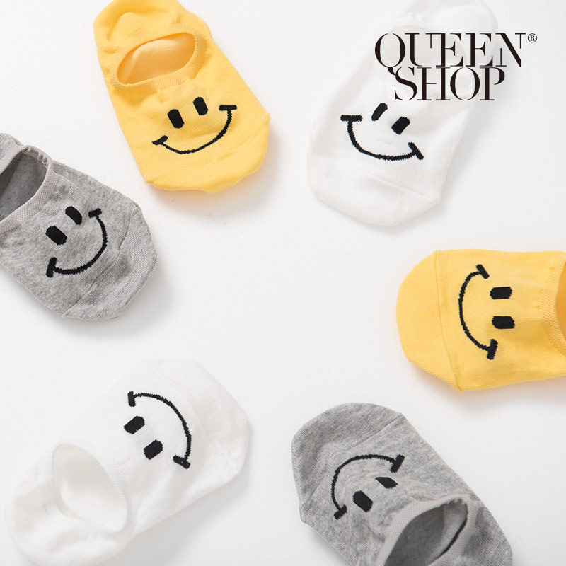 Ｑｕｅｅｎ Ｓｈｏｐ【07110400】俏皮笑臉隱形襪 三色售＊現+預＊