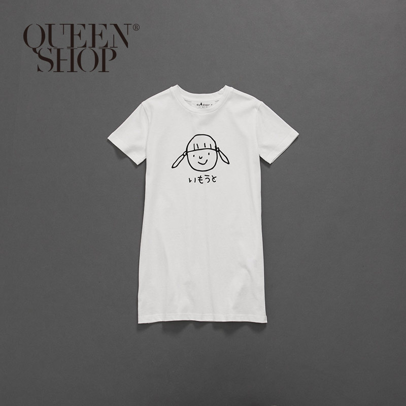 Ｑｕｅｅｎ Ｓｈｏｐ【01084410】童裝 親子系列頭像圖洋裝 S/M/L＊現+預＊