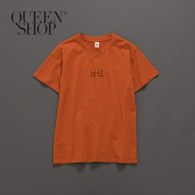 Ｑｕｅｅｎ Ｓｈｏｐ【01037653】趣味量尺印花短袖棉T 1/2/3/4＊現+預＊