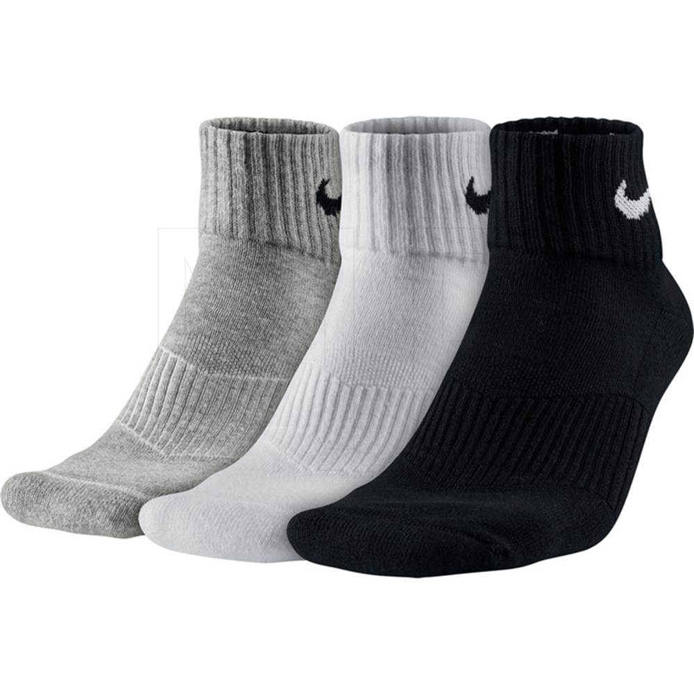 NIKE 三色 中筒襪 日版 短襪 純棉 減壓 （3入1組） 男 (布魯克林) SX4703-901