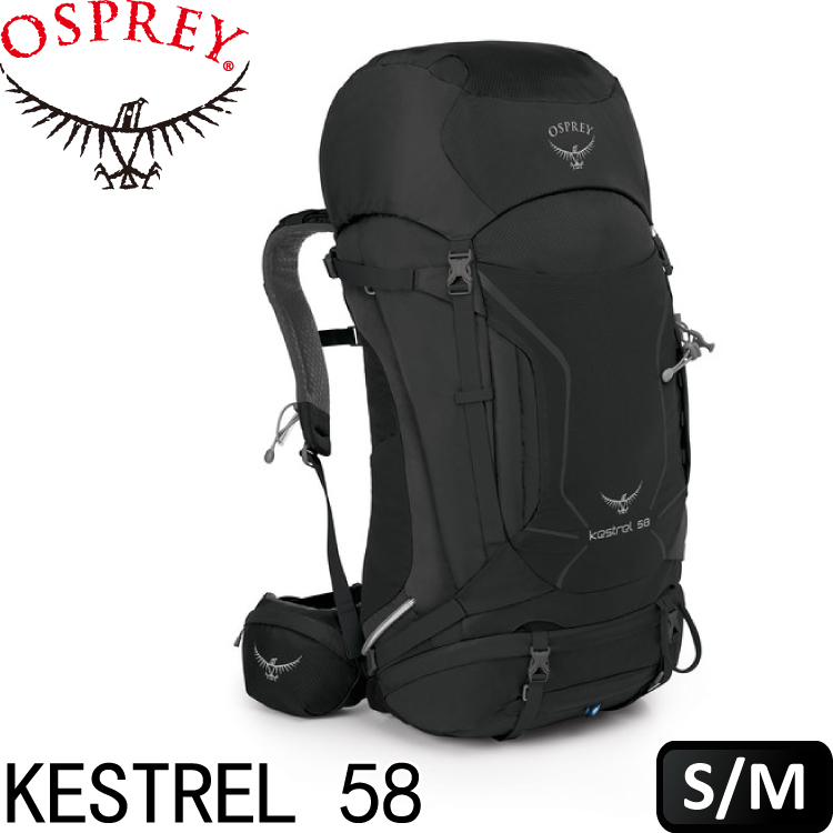 【OSPREY 美國 Kestrel 58《蒼灰黑S/M》】Kestrel 58/登山包/登山/健行/自助旅行/雙肩背包★滿額送