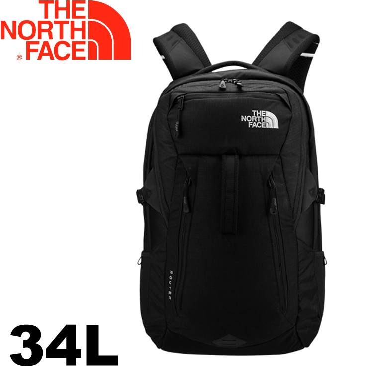 【The North Face 美國 34L 17吋電腦背包《黑》】CLH3/支撐/通風/大容量★滿額送