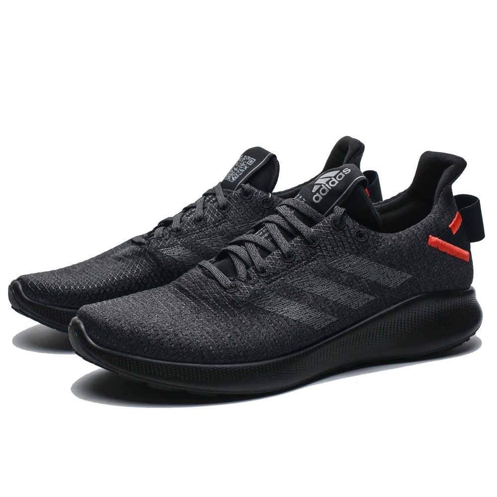 ADIDAS SENSEBOUNCE 全黑 網布 紅縫線 輕量 運動 休閒鞋 男 (布魯克林) G27274