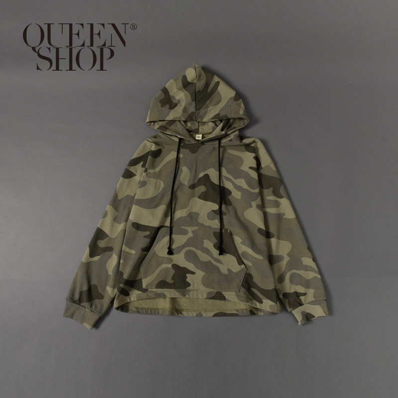 Ｑｕｅｅｎ Ｓｈｏｐ【01096318】滿版迷彩連帽T 1/2/3/4＊現+預＊