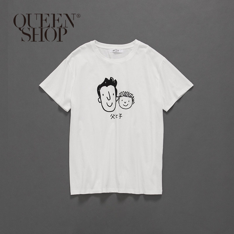 Ｑｕｅｅｎ Ｓｈｏｐ【01037682】男裝 親子系列頭像圖棉T＊現+預＊