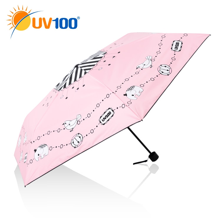 UV100 防曬 抗UV-晴雨三折傘-歡樂馬戲團