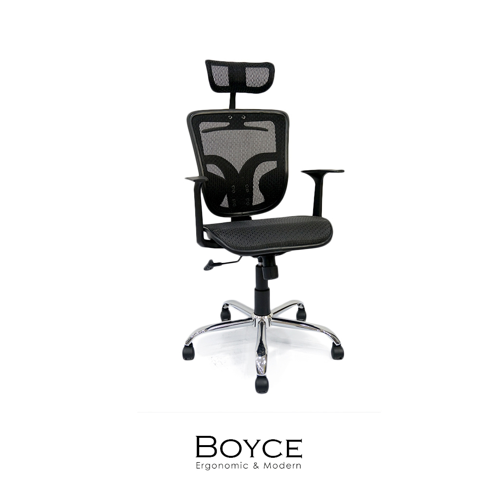 辦公椅/電腦椅 Boyce頭靠透氣網布辦公椅/電腦椅【obis】