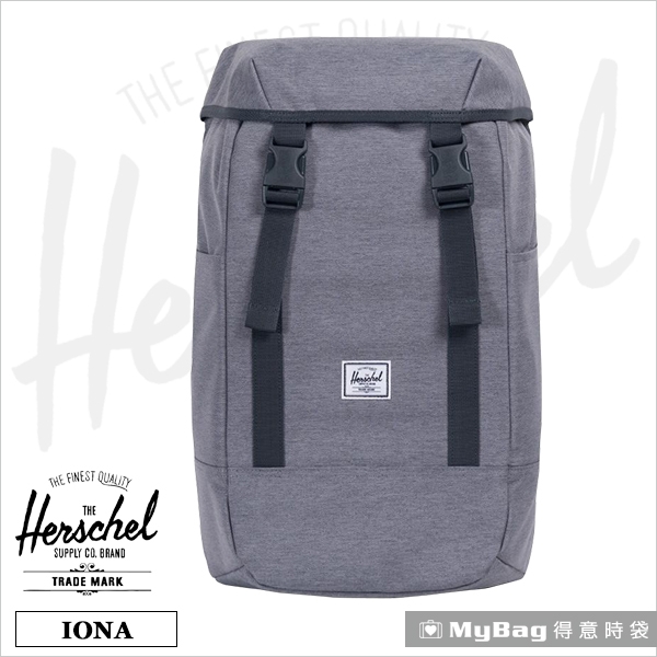 Herschel 後背包 15吋 休閒電腦後背包 兩側平口袋 麻花灰 Iona-2137 得意時袋 (新版)