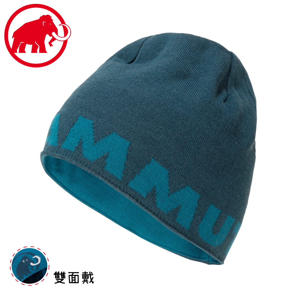 【MAMMUT 長毛象 Logo Beanie 針織保暖羊毛帽《水鴨藍/藍寶石》】1191-04891/毛線帽/禦寒帽/登山