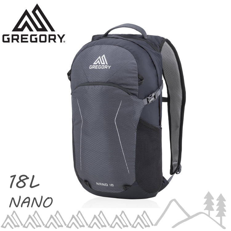 【GREGORY 美國 NANO 18 多功能登山背包《月蝕黑》18L】111498/雙肩背包/後背包/電腦包/旅行/自行車