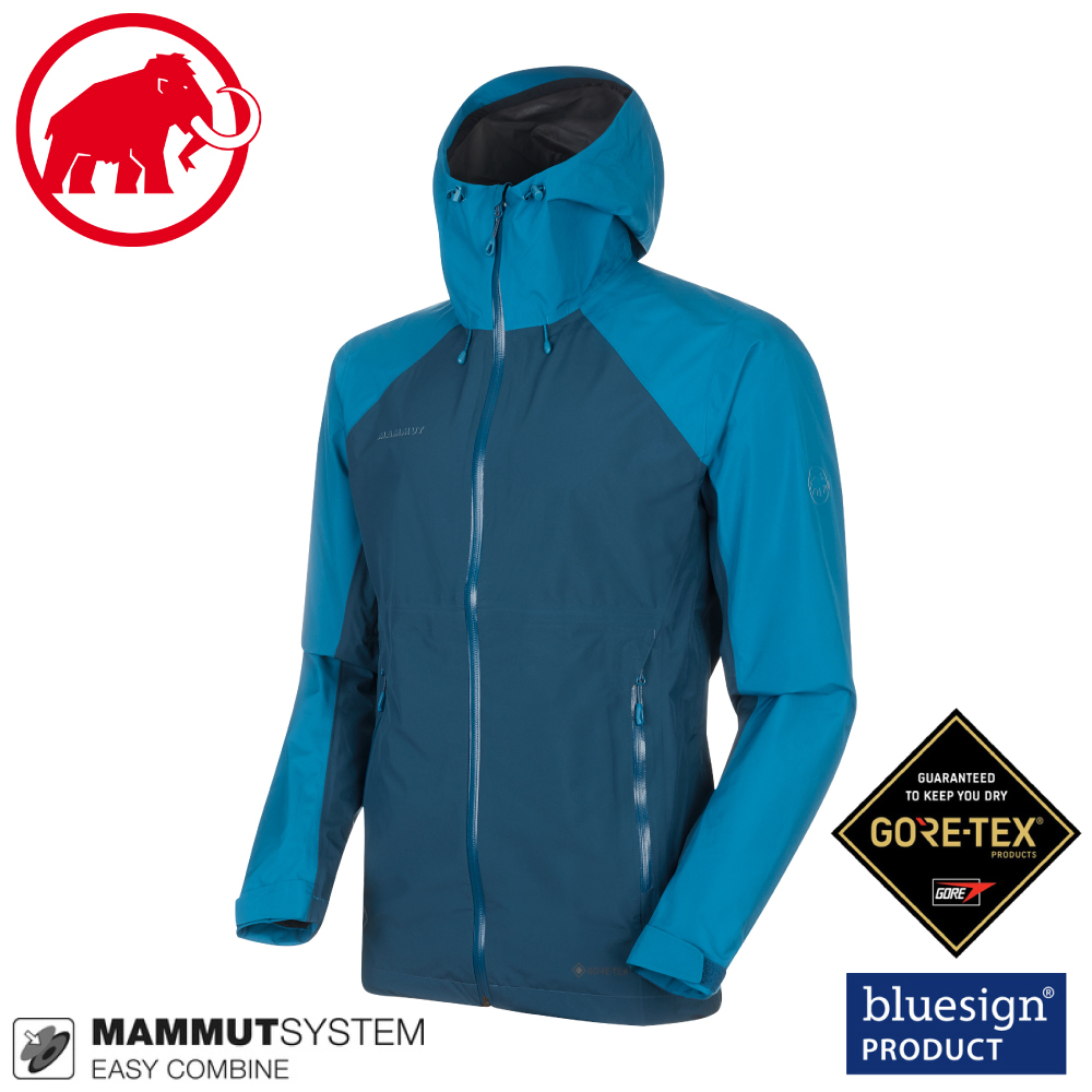 【MAMMUT 男 Convey Tour Gore-Tex 連帽防水外套《水鴨藍/藍寶石》】1010-26032/衝鋒衣