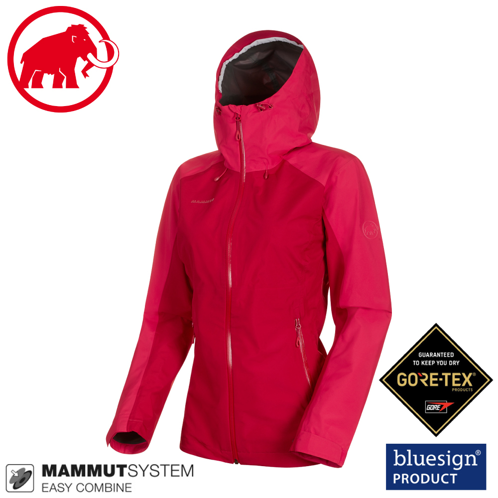 【MAMMUT 女 Convey Tour Gore-Tex 連帽防水外套《速克達/火龍果》】1010-26022/衝鋒衣