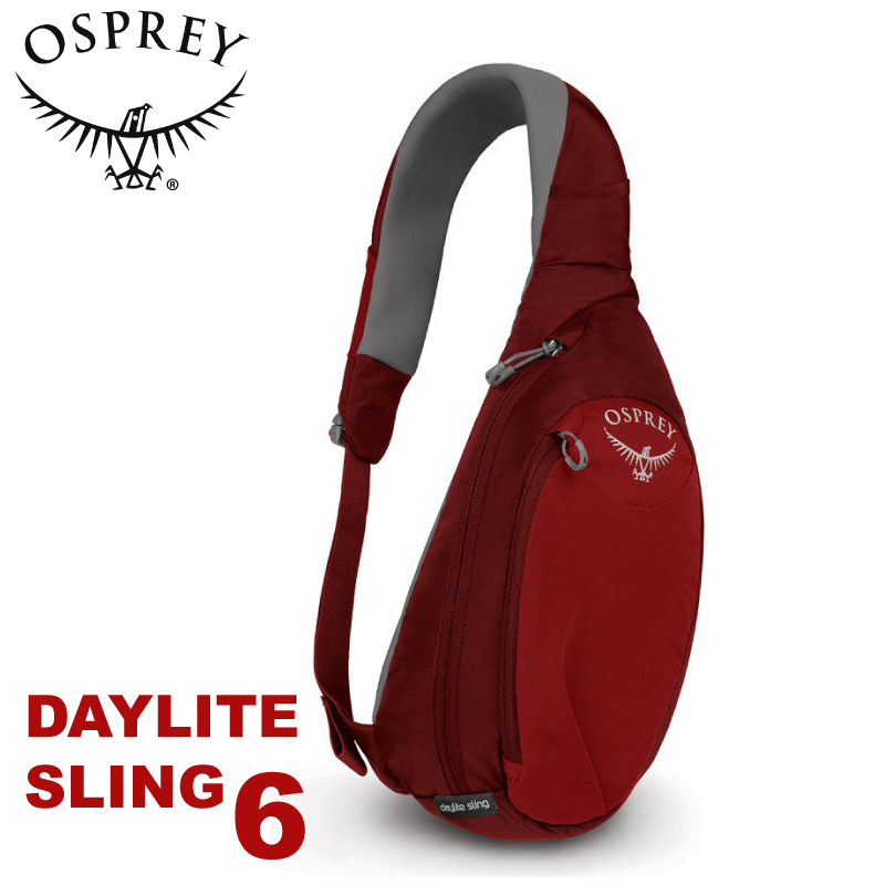 【OSPREY 美國 Daylite sling 6 側背包《真誠紅》6L】輕量多功能休閒單肩背包/斜背包/健行/跑步/越野