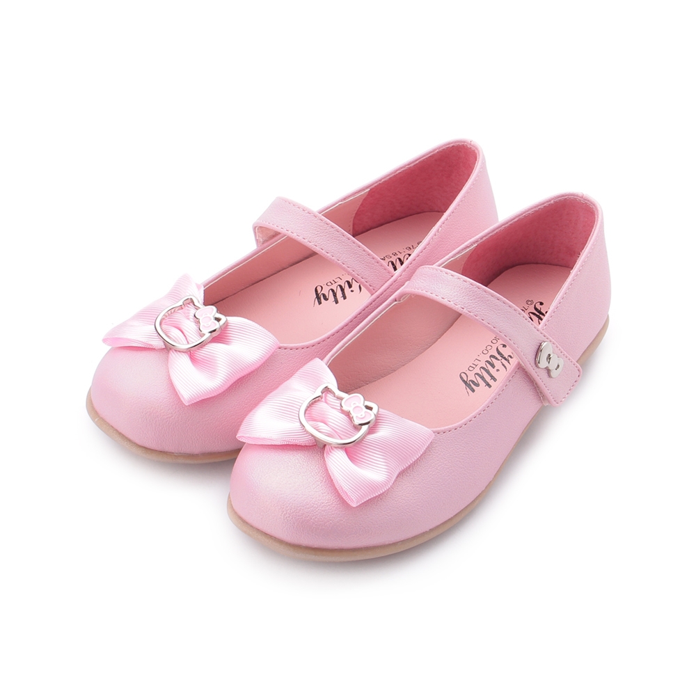 Hello Kitty 飾釦蝴蝶娃娃鞋 粉 718775 中大童鞋 鞋全家福