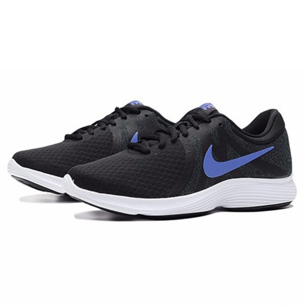 NIKE REVOLUTION 4 女鞋 慢跑 透氣 輕量 網布 黑 藍勾 【運動世界】 908999-014